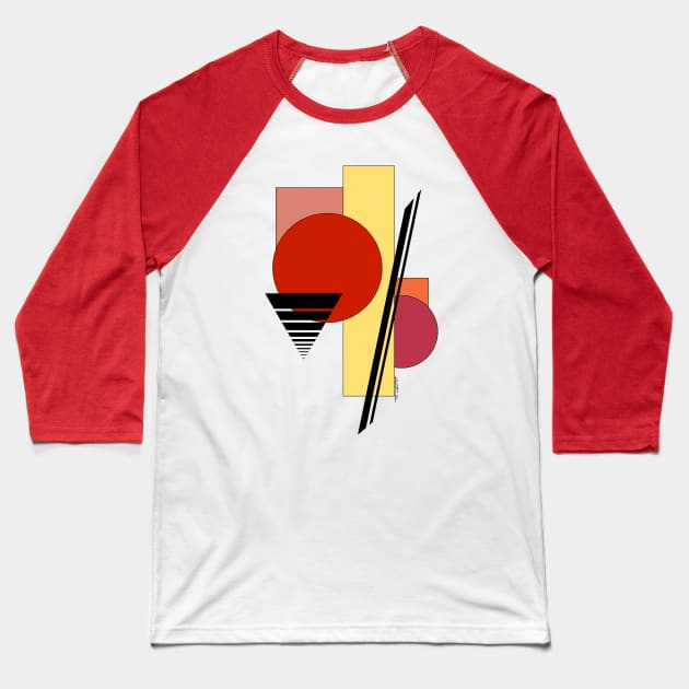 Abstract Shapes Baseball T-Shirt by AzureLionProductions